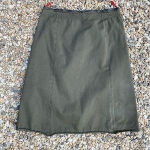 PRADA army green pencil skirt
